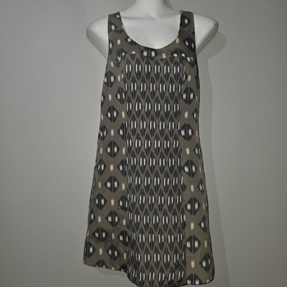Khaki, Dark Gray & White Banana Republic Dress Size 0